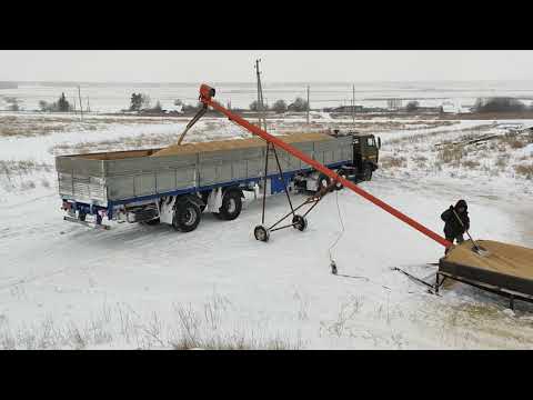 Видео: Грузим зерно.