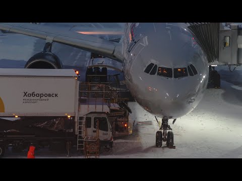 Видео: Аэропорт Хабаровск (Новый) 2022. Утренний перрон