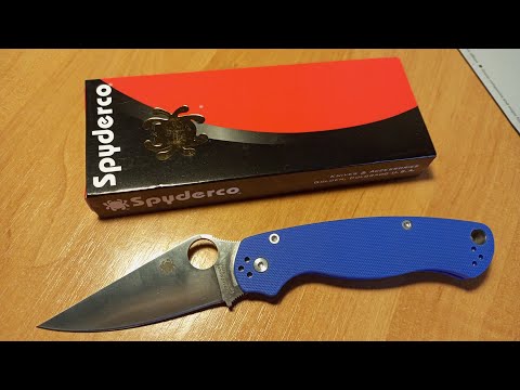 Видео: Нож Spyderco Para-Military 2  (Replica)  Распаковка.