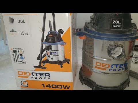 Видео: СТРОИТЕЛЬНЫЙ ПЫЛЕСОС DEXTER 20 L 1400 W. Лучший пылесос для уборки дома во время и после ремонта.