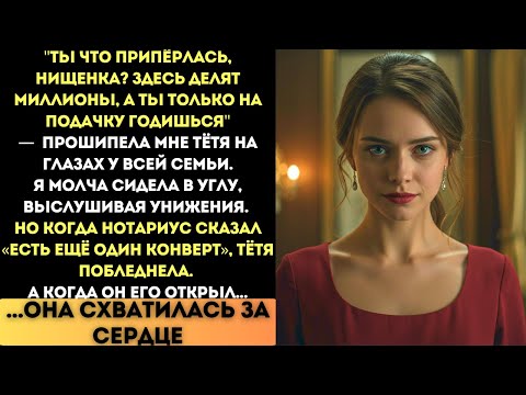 Видео: Здесь делят миллионы, а ты что припёрлась, нищенка? — смеялась тётя. Но потом появился конверт...