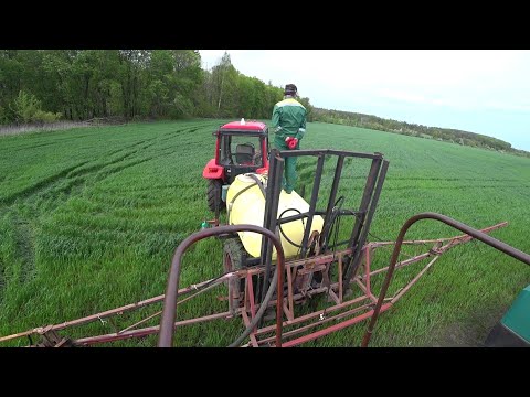 Видео: Ураганный ветер не дал закончить опрыскивание озимых (( Пыль выгрызается с полей от ветра