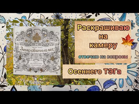 Видео: Раскрашиваю на камеру Отвечаю на вопросы осенноего ТЭГа #раскраска #хобби