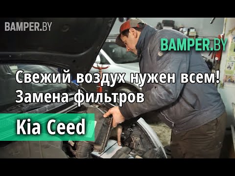 Видео: Замена воздушного и салонного фильтра в Kia Ceed