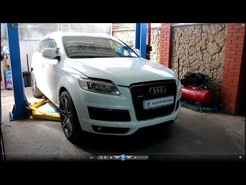 Видео: Переборка тяг датчиков высоты подвески на АУДИ Q7 2008 AUDI Q7 3,0 дизель