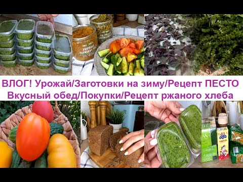 Видео: ВЛОГ! Заготовки на зиму! Рецепт ржаного хлеба! урожай! Вкусный обед! Покупки!