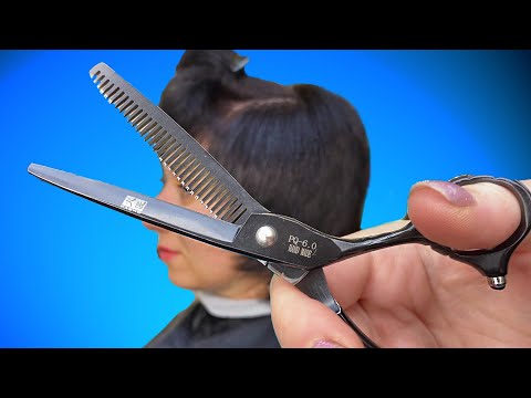 Видео: ЖЕНСКАЯ СТРИЖКА ✂ ПОВТОРИШЬ, даже если СТОИШЬ на ОДНОЙ НОГЕ! \ Женская короткая КАСКАДНАЯ стрижка