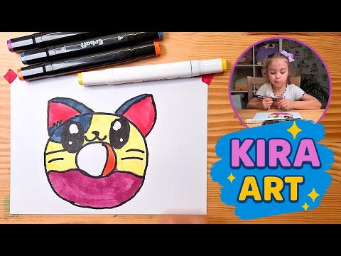 Видео: 🍩 Как нарисовать ПОНЧИК! | Весёлое рисование для детей