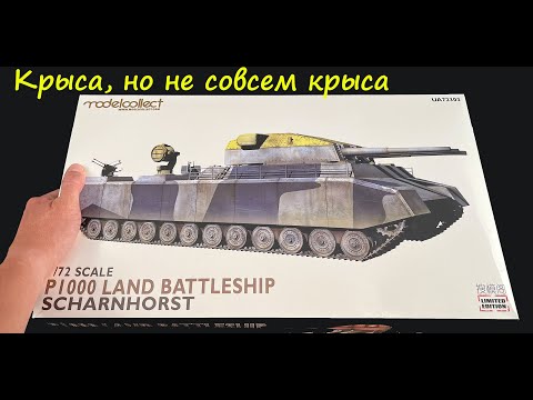 Видео: Крыса, но не совсем крыса. Обзор модели P1000 Шарнхорст фирмы Modelcollect в 72 масштабе.