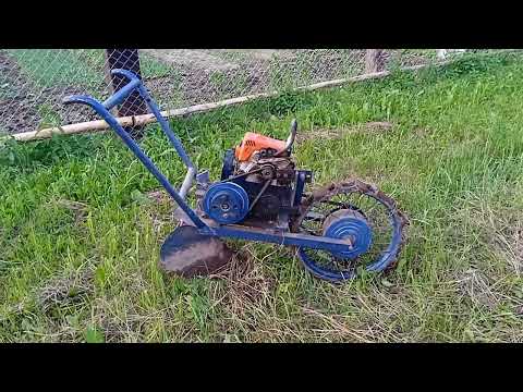 Видео: мотоокучник самоделка.