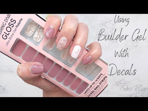 Видео: Как закрепить наклейки в конструкционном геле | Глянцевые наклейки Dashing Diva