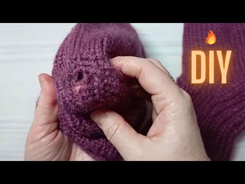 Видео: 🔥 Как ЛЕГКО починить протертую/порванную пятку на вязаном носке
