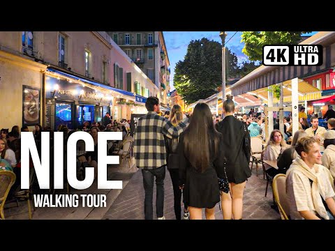 Видео: НИЦЦА, Франция 🇫🇷 Роскошные ночи на Ривьере | Пеший тур 4K