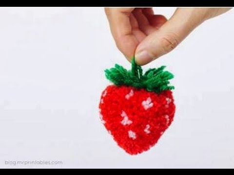 Видео: Помпон-клубника / Strawberry pompom