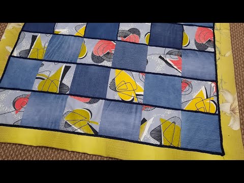 Видео: НОВАЯ ЖИЗНЬ СТАРЫМ ДЖИНСАМ🌼🌼🌼ОДЕЯЛО В СТИЛЕ ПЭЧВОРК
