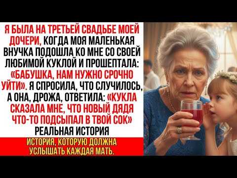 Видео: На свадьбе моей дочери внучка спасла меня, прошептав «Новый муж мамы что-то подсыпал в твой сок»