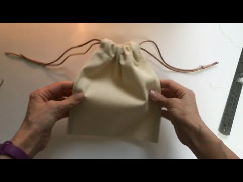 Видео: Как сшить мешочек с затягивающимися кулисками. Чистая обработка без оверлока внутри.