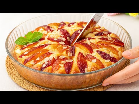 Видео: Швейцарский сливовый пирог за 10 минут! 😋Простой и вкусный рецепт!