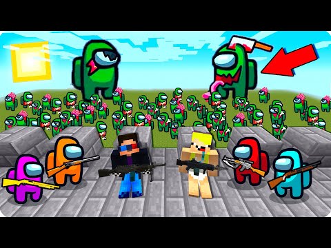 Видео: 😰АРМИЯ ЗОМБИ АМОНГ АС ПРОТИВ ШЕДИ И НУБА НО 10000 В МАЙНКРАФТ ЗОМБИ АПОКАЛИПСИС MINECRAFT ПРО БАЗА