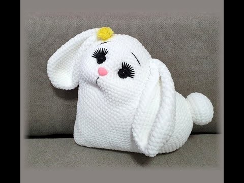 Видео: Зайка подушка по мк от Елены Макаровой