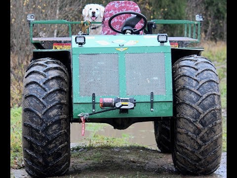 Видео: Вездеход Тайга 4х4 тест лебедки и заплыв.