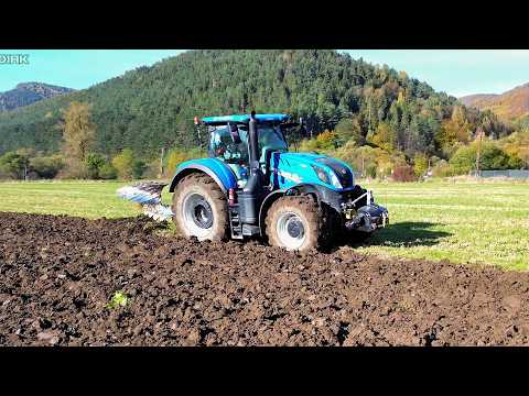 Видео: Вспашка с трактором New Holland T7.290 AC и плугом Lemken Juwel 7