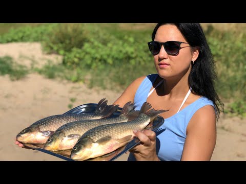 Видео: 🔥Необычно и очень ВКУСНО‼ВСЕ В ШОКЕ😯!!!Сладкий речной Карась в казане на костре!! Покоряет сразу!!!!