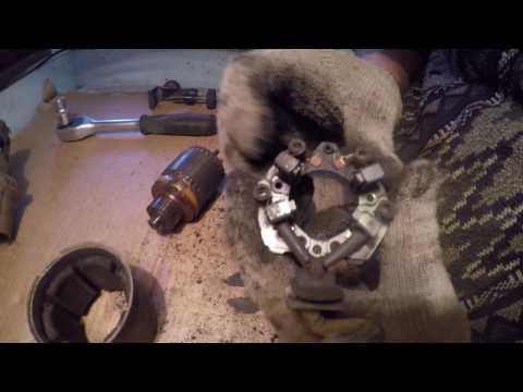 Видео: ремонт стартера Nissan( ниссан блюберд )