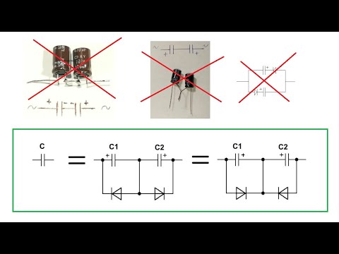 Видео: Как сделать неполярный конденсатор из полярного