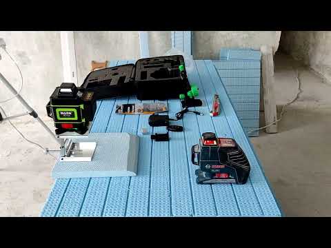 Видео: Распаковка, обзор, сравнение с БОШ и проверка работы китайского лазерного нивелира HILDA 4D 16линий