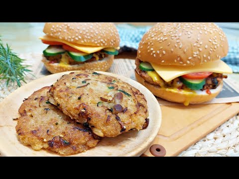 Видео: Вегетарианские домашние посуды│hamburger│vegan Recipe