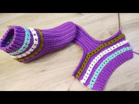 Видео: СУПЕР ПРОСТЫЕ СЛЕДКИ-НОСОЧКИ СПИЦАМИ 💥ИЗ ОСТАТКОВ ПРЯЖИ 🧶