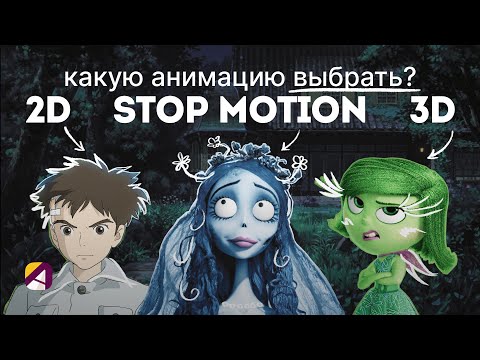 Видео: Какую технику анимации выбрать? 2D, 3D или Stop motion.