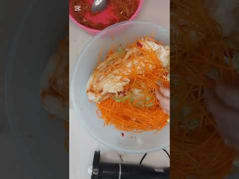 Видео: Кимчи. Самый простой рецепт. Ыстық тағамдарға арналған ащы салат. Корей салаты. 