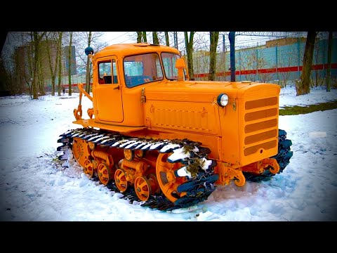 Видео: ДИЗЕЛЬ! ГУСЕНИЧНЫЙ ТРАКТОР ДТ-75Б БОЛОТНИК / Обзор ,Тест драйв и пуск