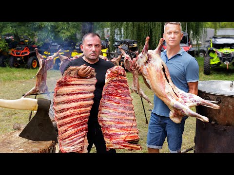 Видео: Готовим МЯСО с КАРТОШКОЙ на 350 человек. ENG SUB