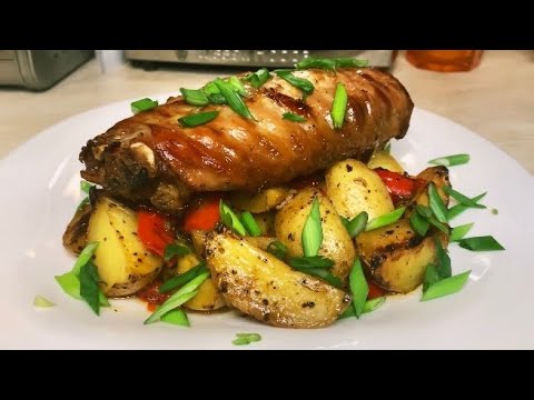 Видео: Вы точно влюбитесь в этот рецепт! Запекаем крылья индейки с картошкой в духовке.
