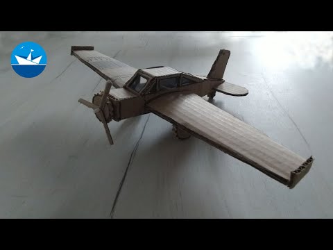 Видео: Моноплан из картона/Monoplane made of cardboard/DIY