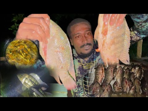 Видео: Ночная охота на тилапию и приготовление на солнце