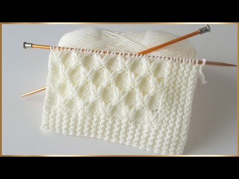 Видео: Простая схема вязания двух спиц с рельефными ушками ✨ Простые модели жилетов