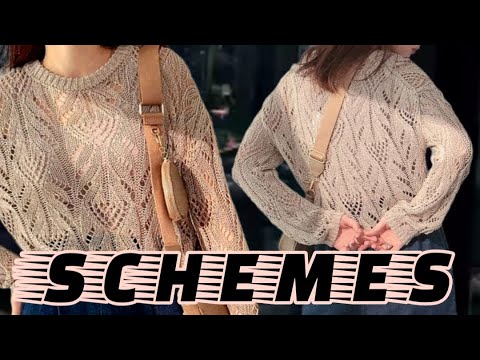 Видео: Схемы вязания узоров на женские свитера. Knitting patterns for women's sweaters.