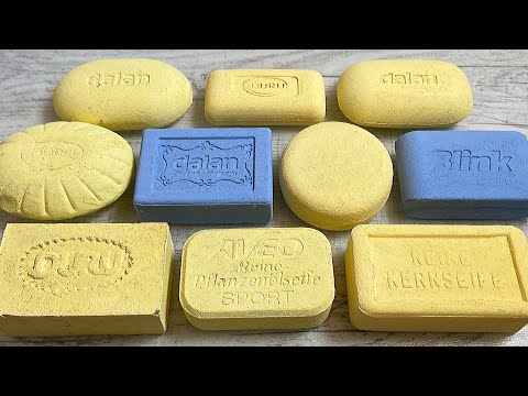 Видео: Painted dry soap ASMR soap cutting Relaxing sounds Резка крашенного мыла АСМР Хруст мыла 💛