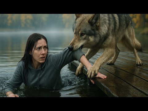 Видео: Она сидела у воды решая свести счеты с жизнью. Но появление волка изменило всё невероятным способом