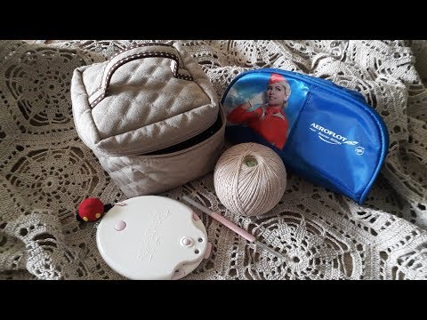 Видео: Вязание в самолет. Скатерть крючком, мотивами