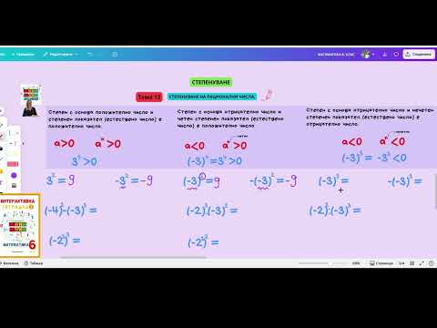 Видео: 13. Степенуване на рационални числа