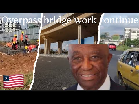 Видео: Продолжаются работы по строительству нового современного путепровода в Монровии #monrovia#westafr...