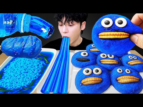 Видео: ASMR MUKBANG | галактика мед желе, конфеты, рецепт! десерты(голубая еда, желе из лапши, мороженое)