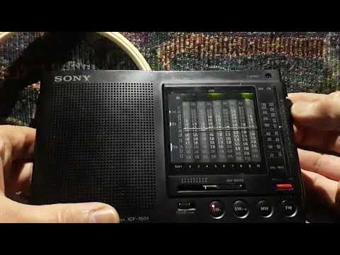 Видео: Sony ICF-7601 приём КВ на магнитную антенну