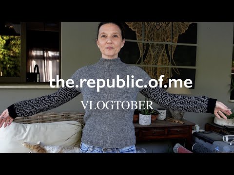 Видео: Примерка мозаичного свитера... добавление чего-то особенного к простому свитеру ручной вязки / Vl...