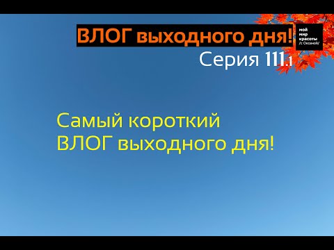 Видео: ВЛОГ выходного дня Серия 111.1 - Самый короткий ВЛОГ, который мы делали!
